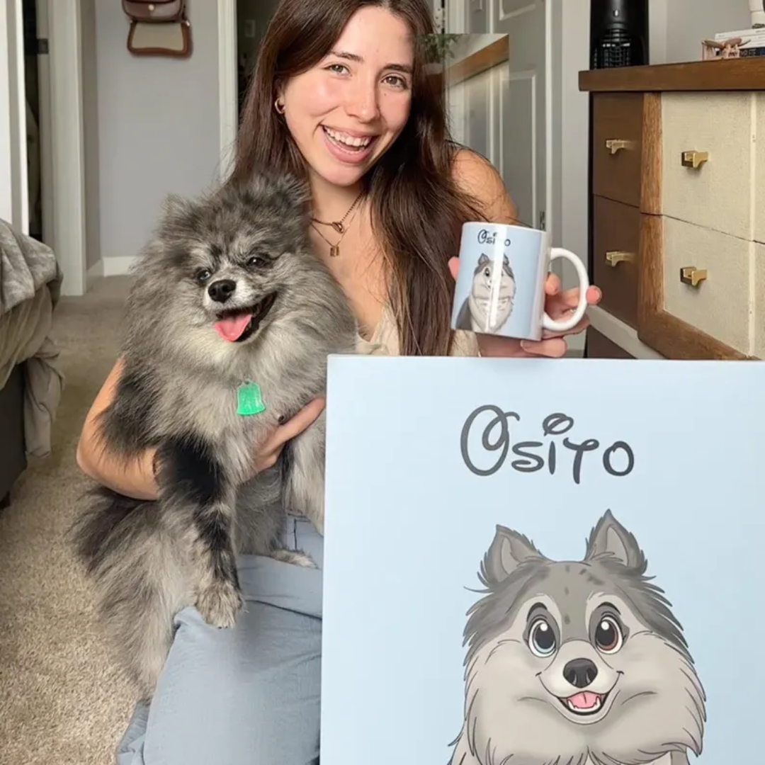 Custom Cartoon Pet Portrait | Cat, Dog, Horse, Rabbit Portrait From Photo | Cartoon Style | Custom Gift | Digital Prints | Illustration Art