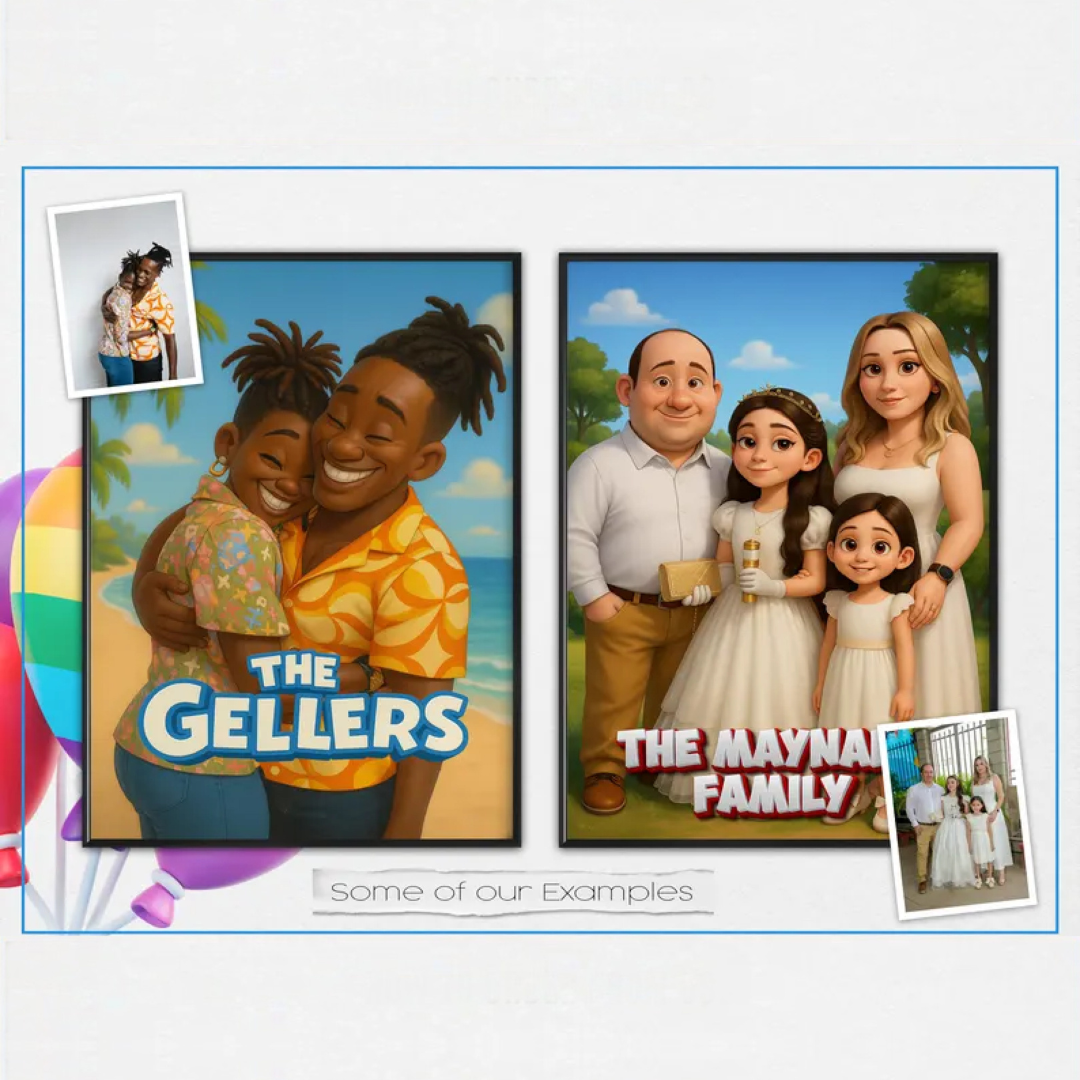 Custom Pixar style Portrait , Cartoon Portrait Print, Digital Pixar Portrait, Portrait Gift Idea, Personalized Pixar Art,Portrait from Photo