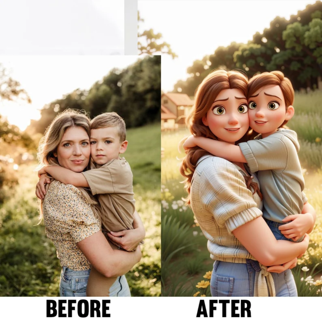 Pixar Style Portrait from Photo, Digital or Printed Custom Portrait, Become a Pixar Character, 3D portrait, Cartoon Photo Gift for Her Him