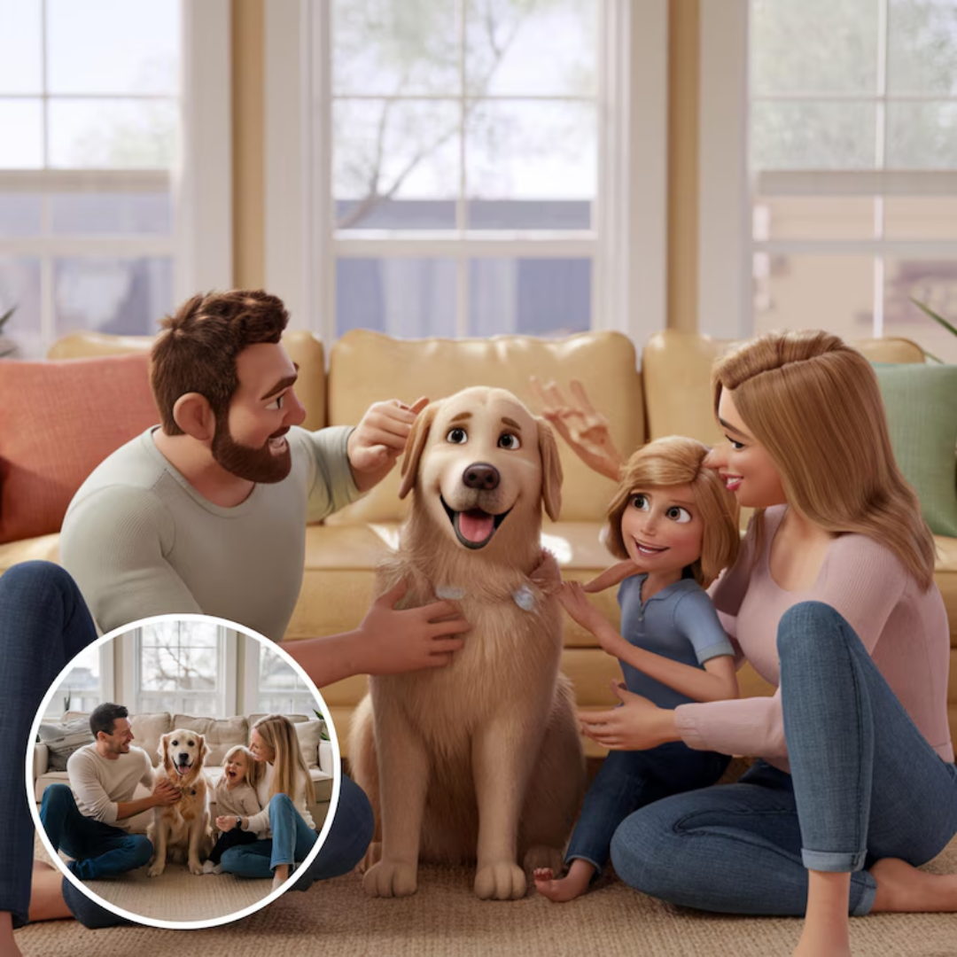 Couples' Portraits, Custom Cartoon Pixar Style Portrait from Photo, Digital 3D Portrait, Become a Pixar Character, Anniversary Couple Gift