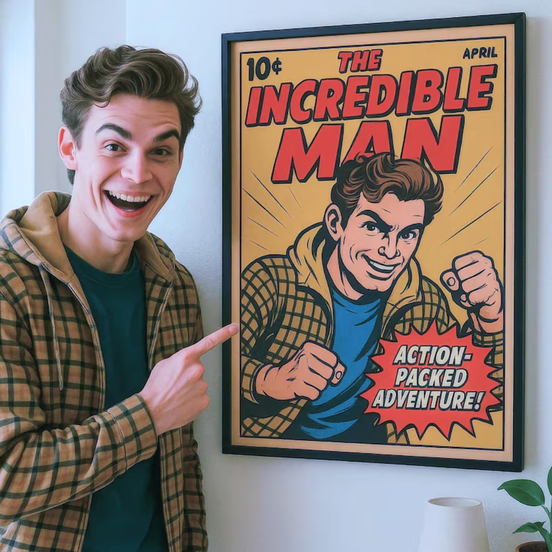 Personalized Comic Book Cover Portrait from Photo - Vintage Retro Style Art Gift for Friends or Couples - Digital File Download