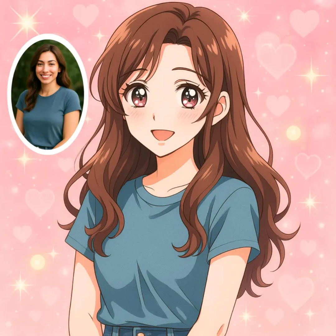 Custom Anime Portrait. Personalized Anime Cartoon. Best Gift Idea for Couple, Wife, Husband, Girlfriend or Boyfriend.