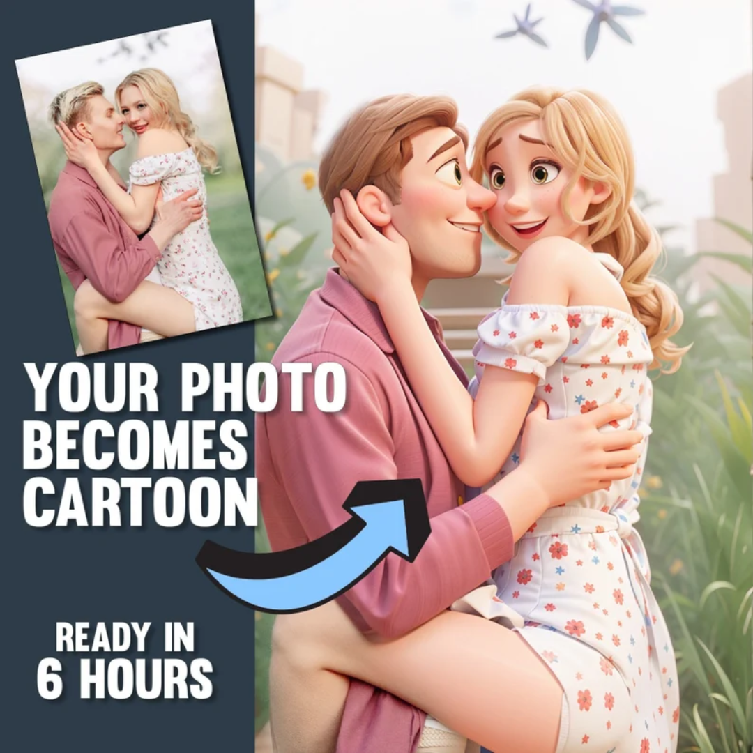 Pixar Style Portrait from Photo, Digital or Printed Custom Portrait, Become a Pixar Character, 3D portrait, Cartoon Photo Gift for Her Him