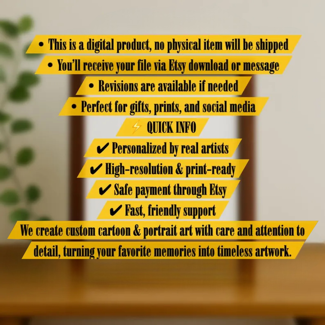 Pixar-Style Portrait from Photo, Digital Pixar Art, Personalized Digital Artwork of Couples, Families & Pets, Gift for him, her, 3D Pixar