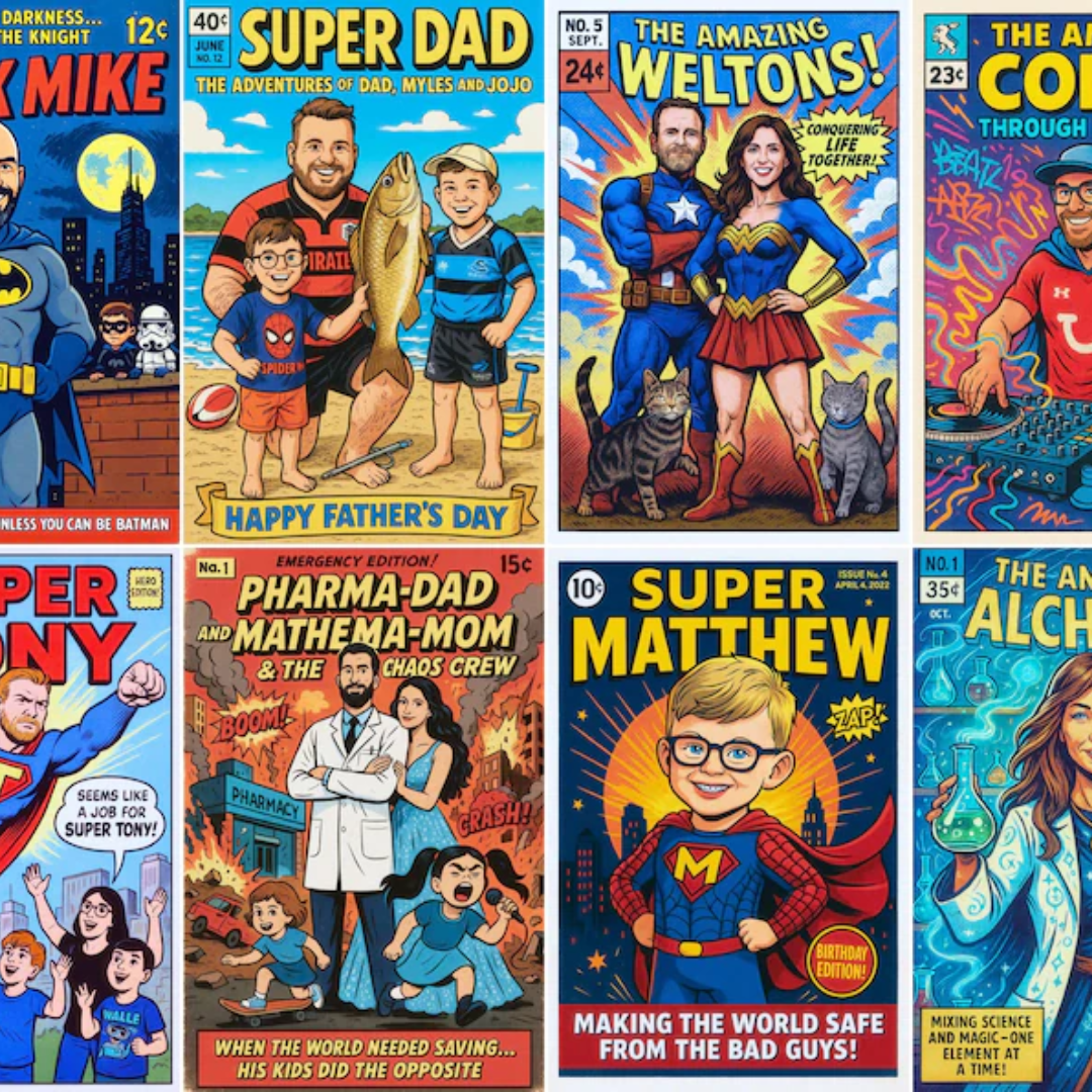 Personalized Comic Book Cover Portrait from Photo - Vintage Retro Style Art Gift for Friends or Couples - Digital File Download