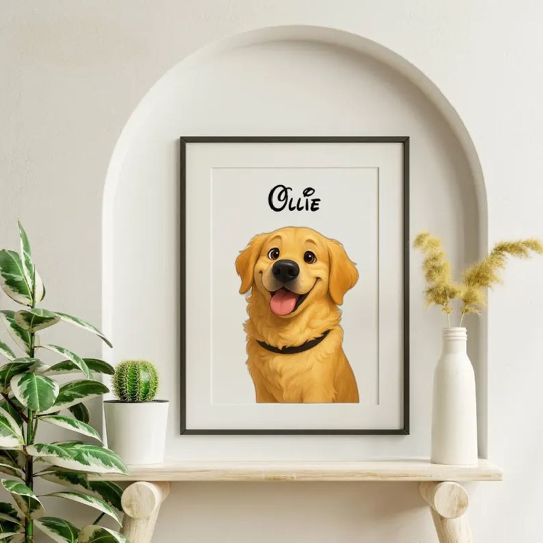 Custom Disney Style Pet Portrait • Cartoon Dog or Cat Drawing • Digital Download • Cute Pet Illustration • Pixar Style Pet Art